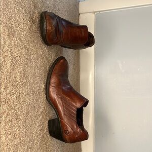 Born Brown Ankle Boots Timeless Leather Booties
